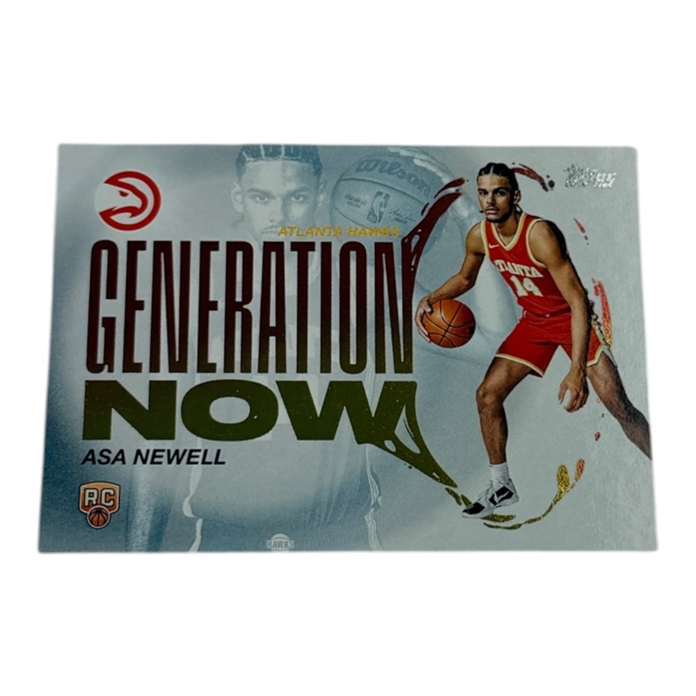 2024-25 Topps Generation Now Asa Newell Atlanta Hawks‎ Rookie Card RC GN-23 NBA - Picture 1 of 2